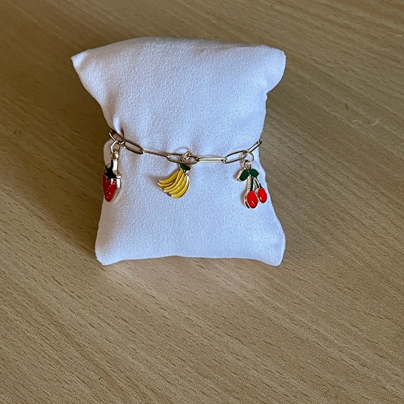 Stainless Steel Fruit Charm Bracelet - Picture 4 of 6